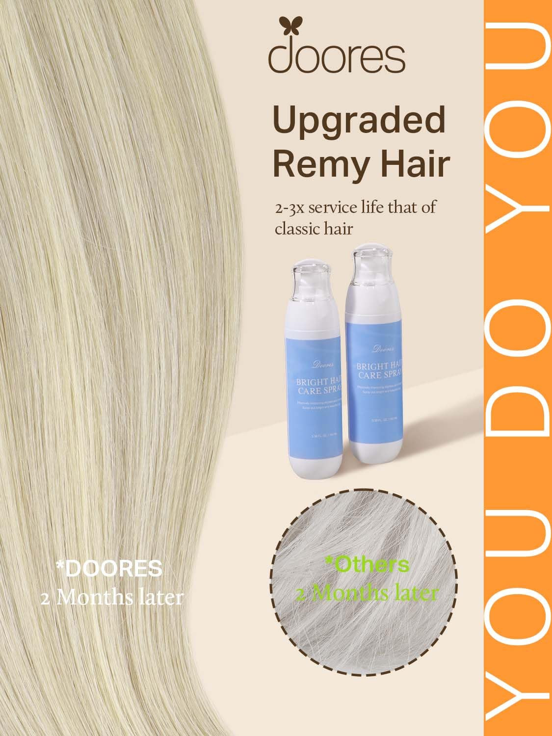Weft Hair Extensions, 24 Inch 140G Ash Blonde Highlighted Platinum Blonde, Long