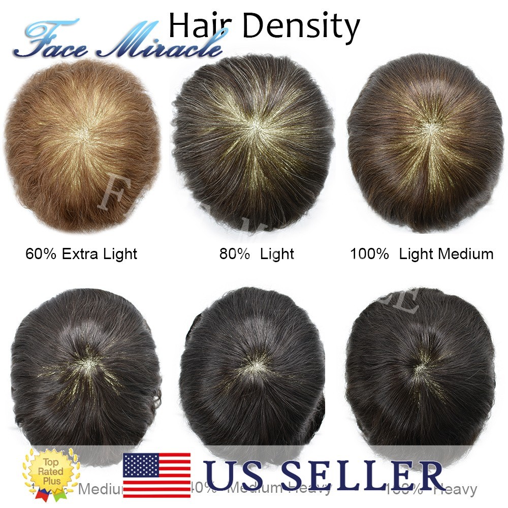 Super Thin Skin Mens Hairpieces Indian Human Hair Replacement System V-Looped PU
