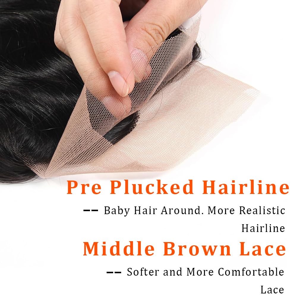13×4 Lace Frontal Deep Wave 18 Inch 150% Density Unprocessed Brazilian Human Hai