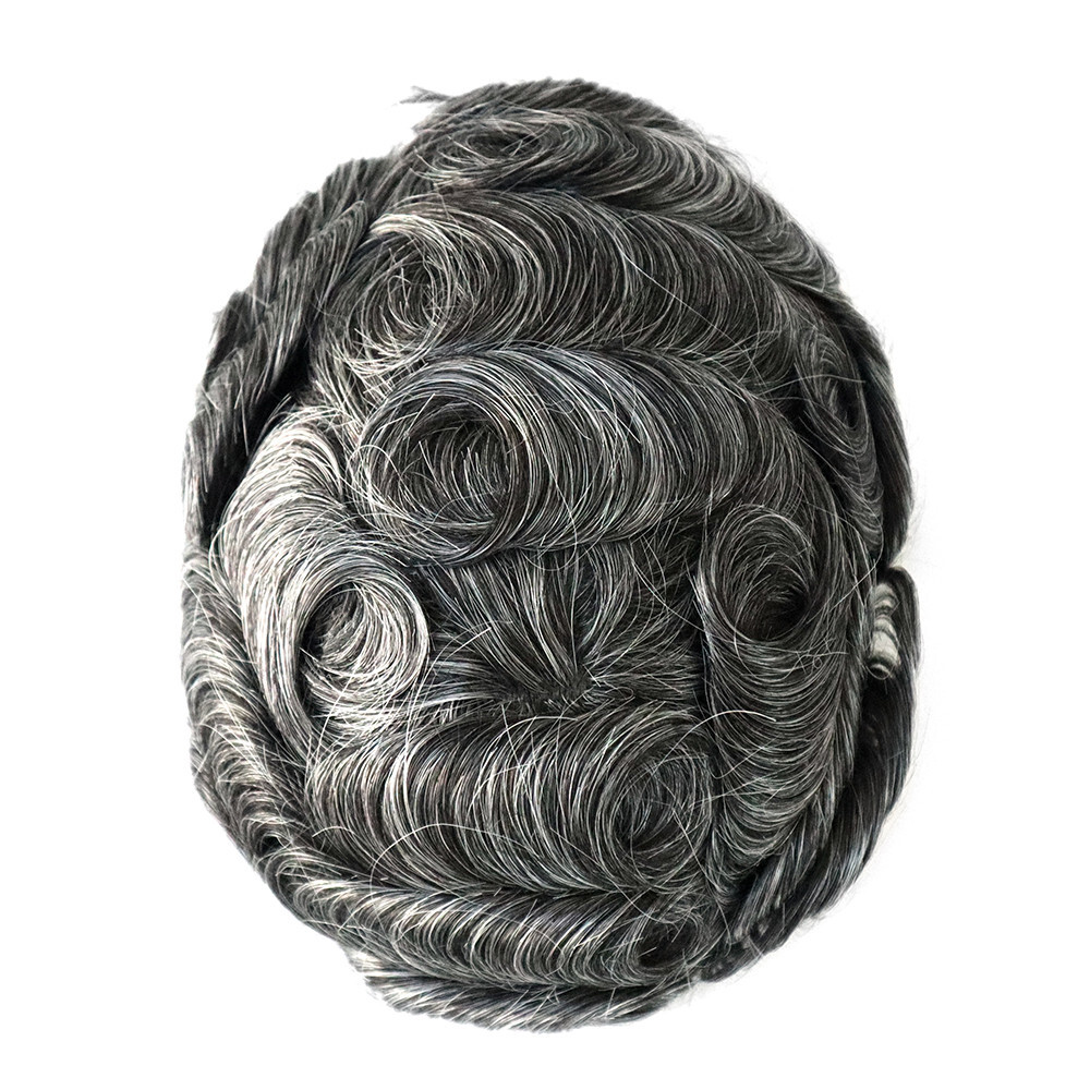 Toupee For Mens Hairpiece Lace Hair System Replacement Poly Skin Around Gent Wig