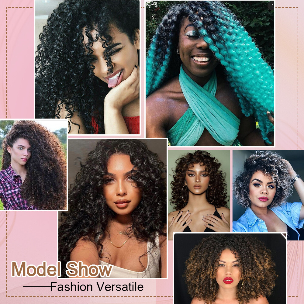 REAL As Human Natural Water Wave Crochet Braids Deep Curly Hair Extensions Soft