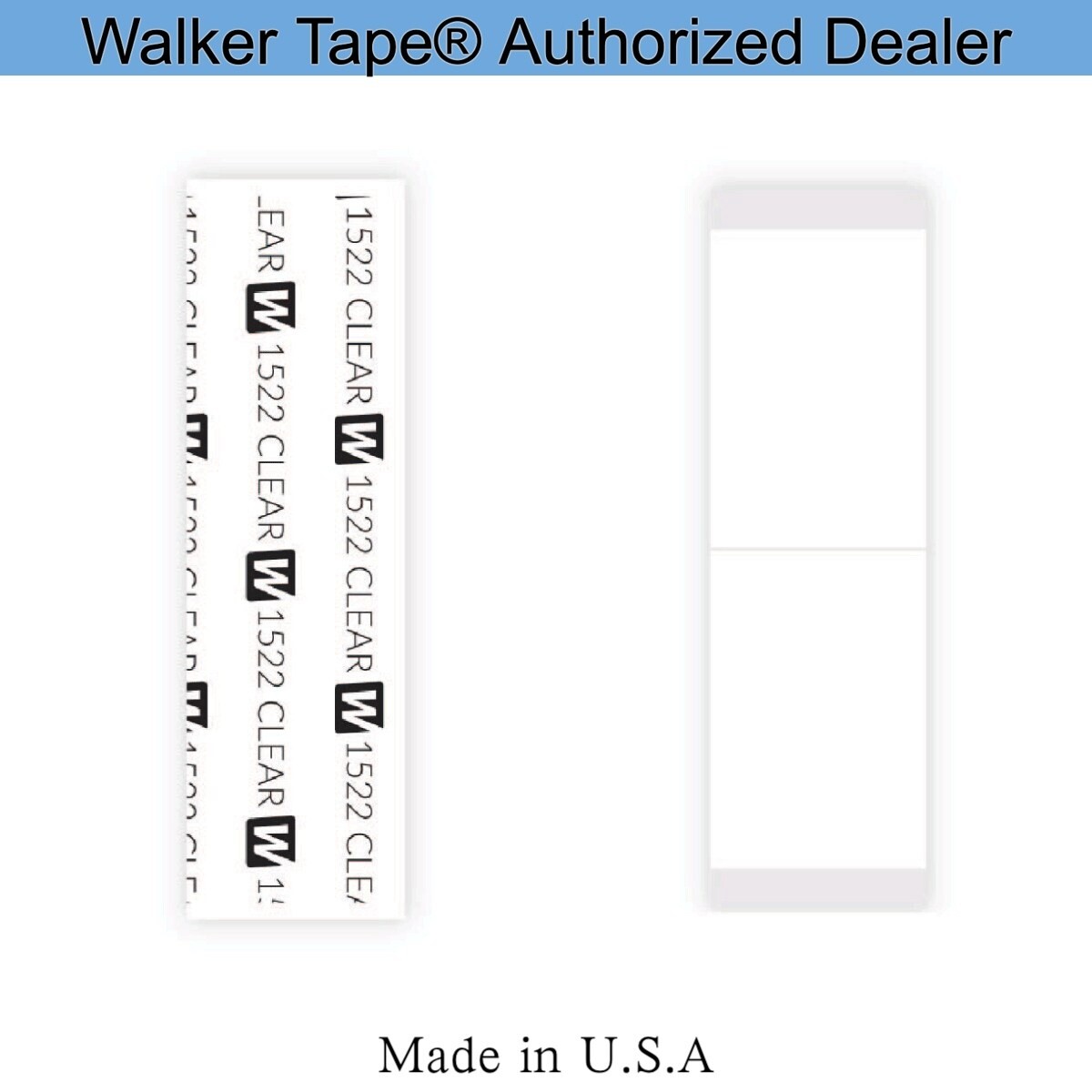 Walker 1522 Clear Tape 1″ X 3″ Strips, 72PCS, Daily Wear Tape