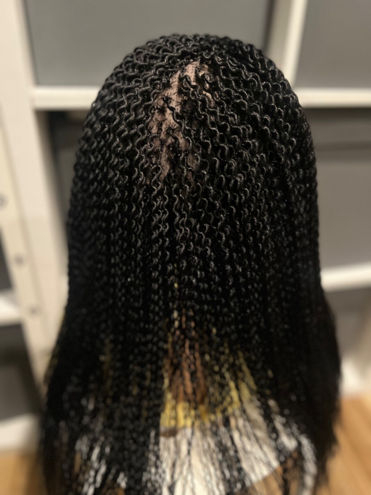 Braided Water melon Wig. Made on a full lace wig.length is 24inches Long.black.