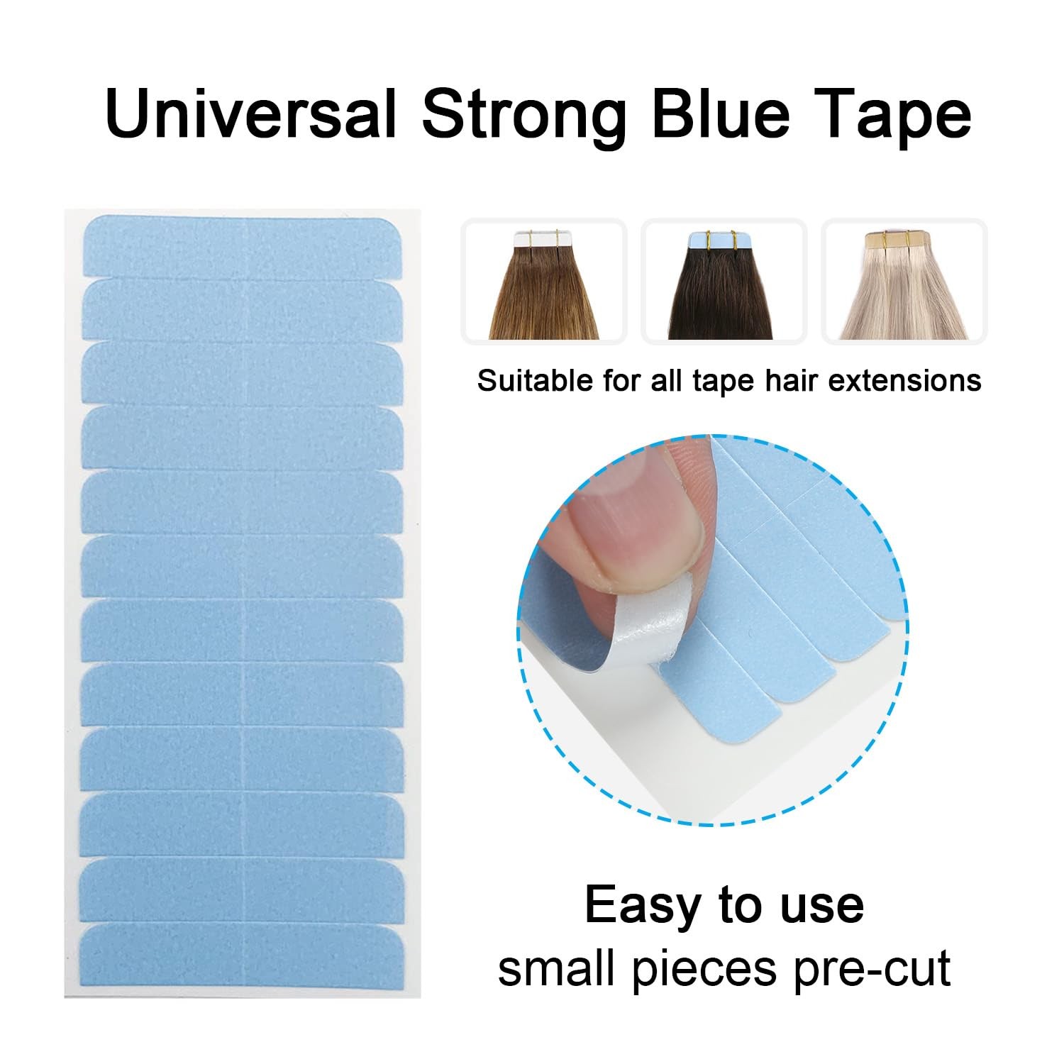 SUYYA 60 Pieces Hair Extension Tape Tabs Double Sided Extension Tapes for Rep…
