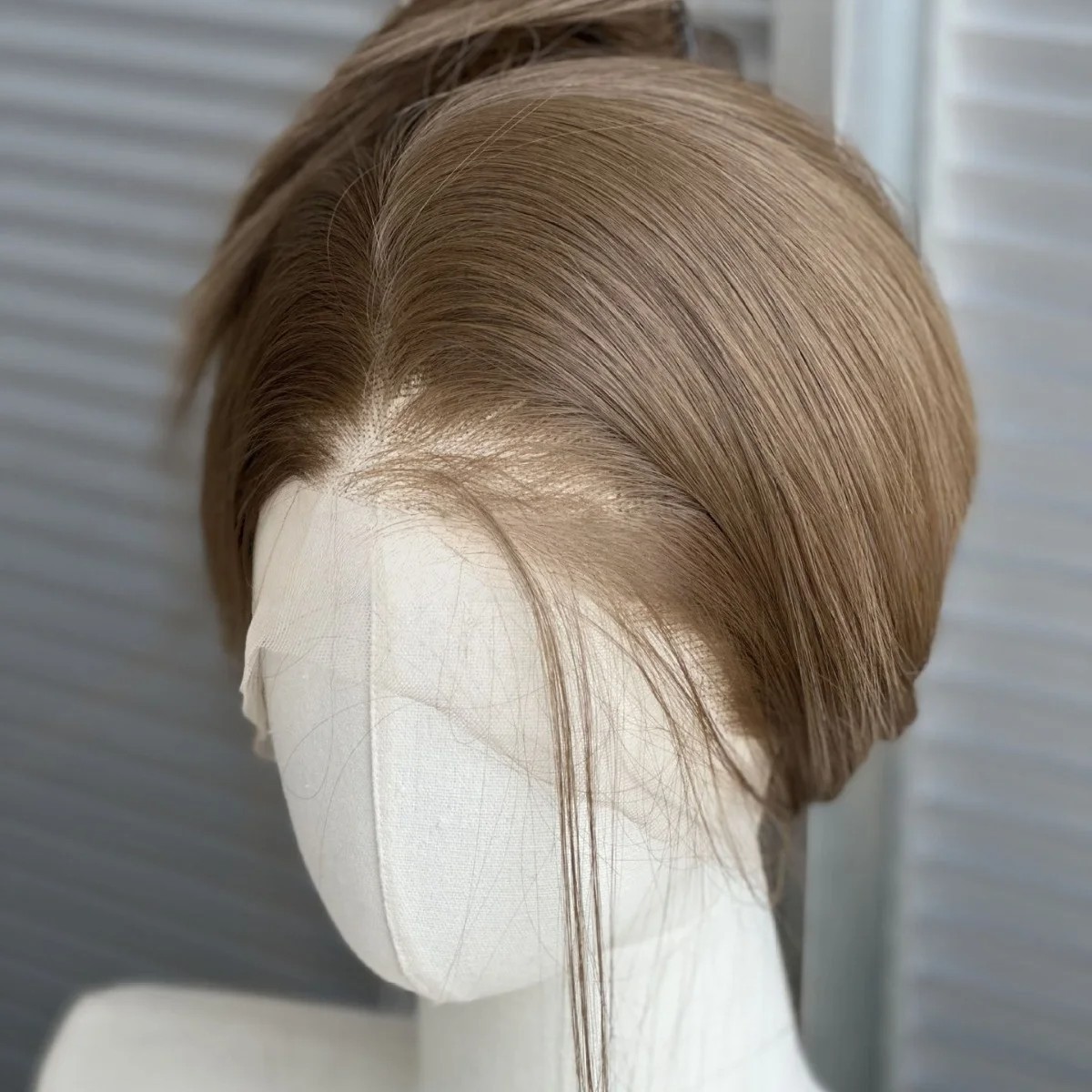 Heat Resistant Hair Long Straight Lace Frontal Wigs Brown Natural Pre Plucked