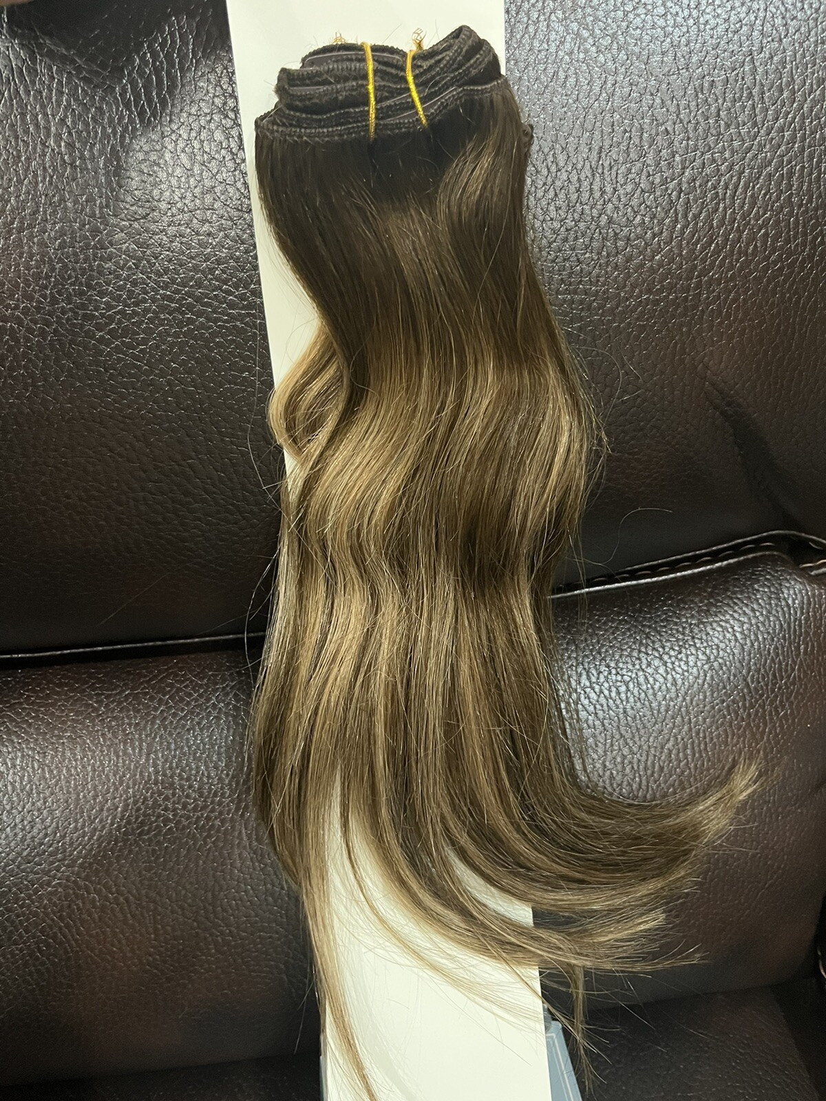 Laavoo 70g Clip In Human Hair Extensions 14” Highlighter Hair 4/27/4#
