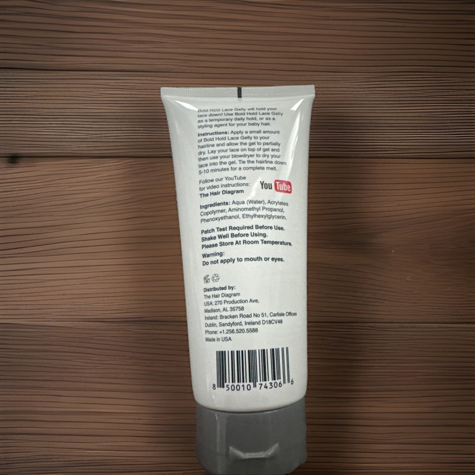 Bold Hold LACE GELLY Glueless Gel for Lace Wig 6 oz Daily Hold