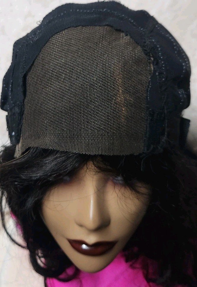 Brazilian 18″ Straight Pre Cut Lace 100%Human Hair 4X4 Closure Wig Cap Size 25