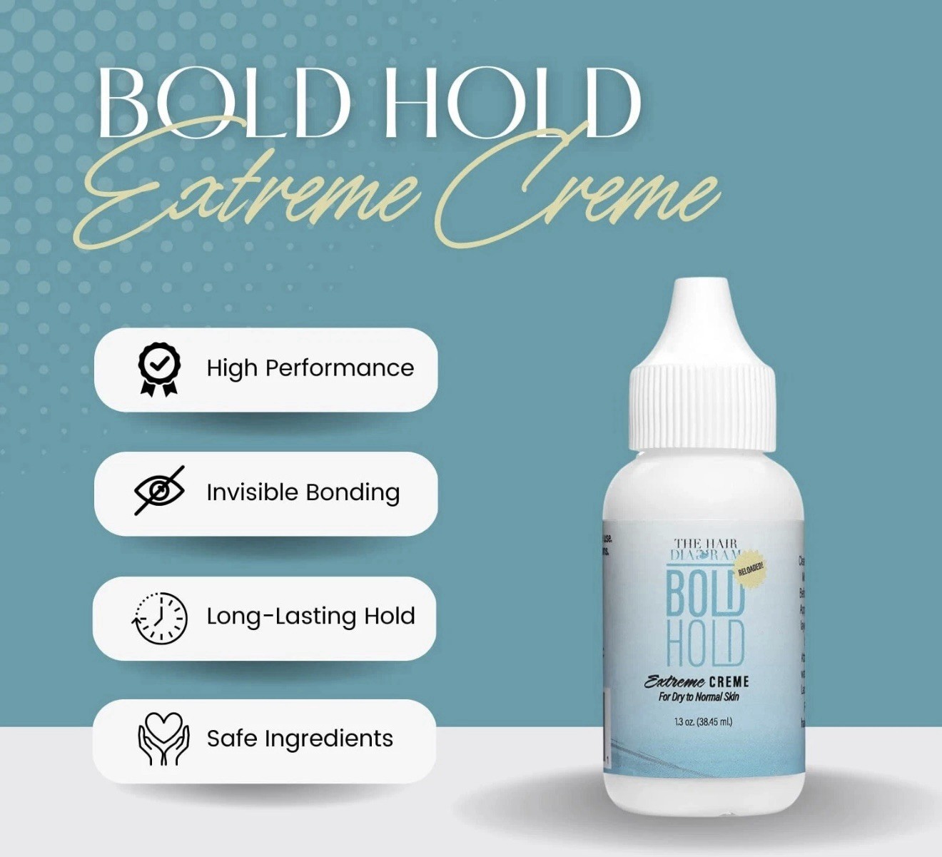 Bold Hold Extreme Creme Reloaded Strong Hold Glue for Lace Front Wigs