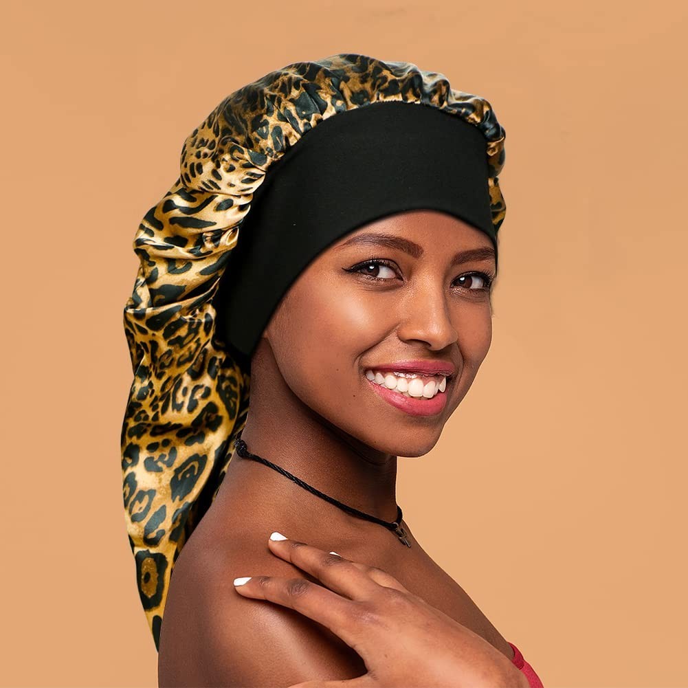 1 or 2 Pcs Sleeping Bonnet Long Satin Sleep Cap for Long Hair Braids Dreadlocks