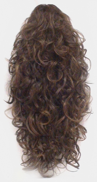 20″ LONG 3/4 CAP FALL MEDIUM CURLS CURLY HAIR HALF WIG W/COMB HAIRPIECE SHEILA