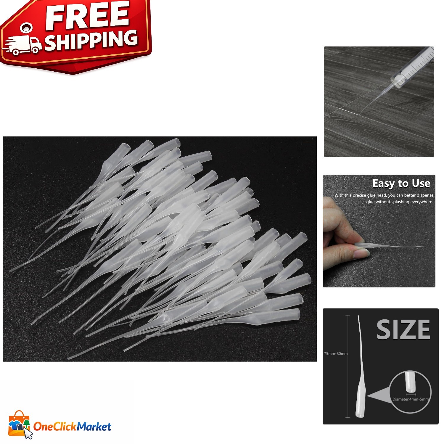Multi-Use Waterproof Glue Applicator Tips – 200 Tips Perfect for Crafting & More