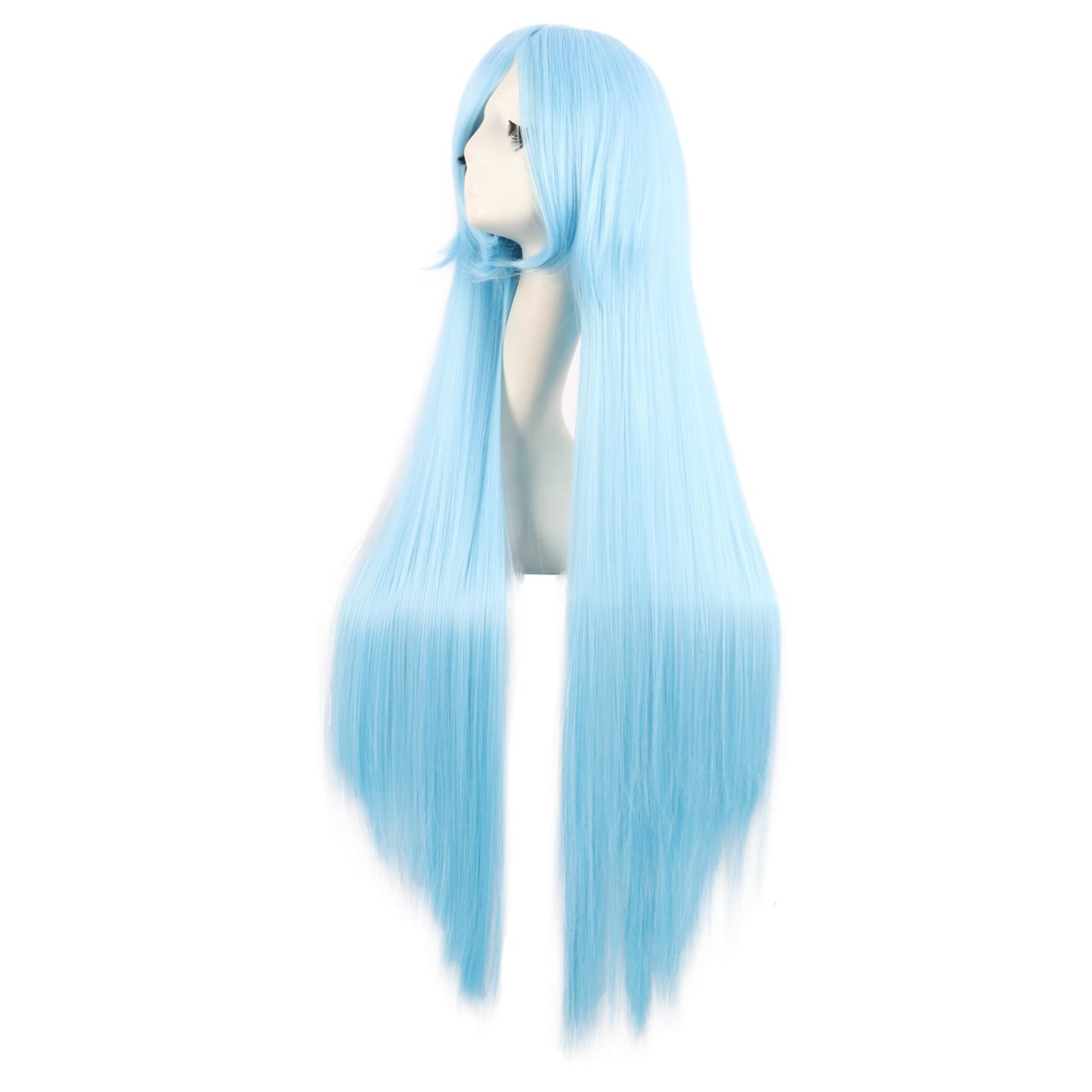 40 Inch/100 cm Anime Costume Long Straight Cosplay Party Synthetic Wig (White…