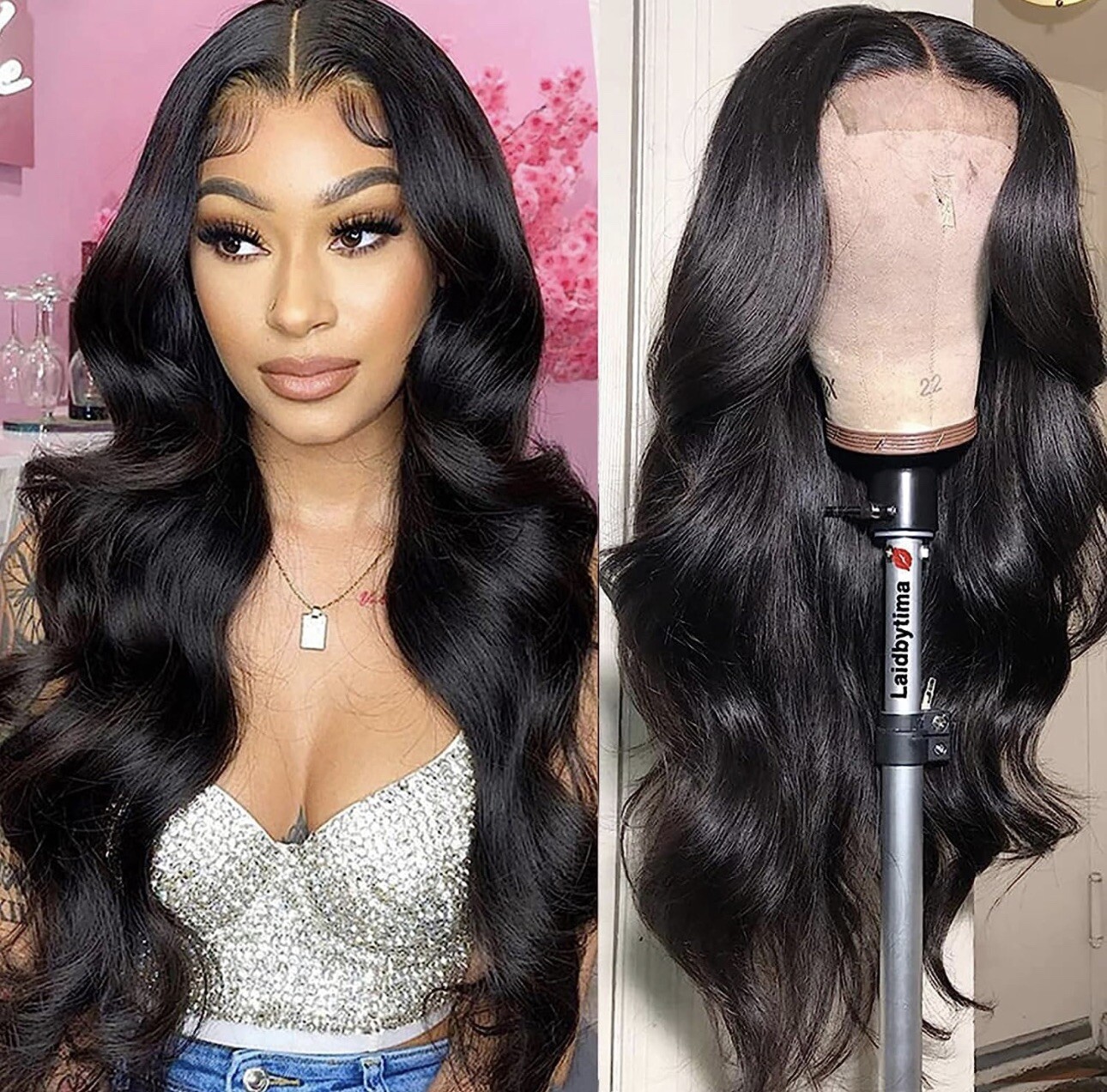 Beauhair Lace Front Wigs Human Hair 4×4 Closure Body Wave 150% Density 22in