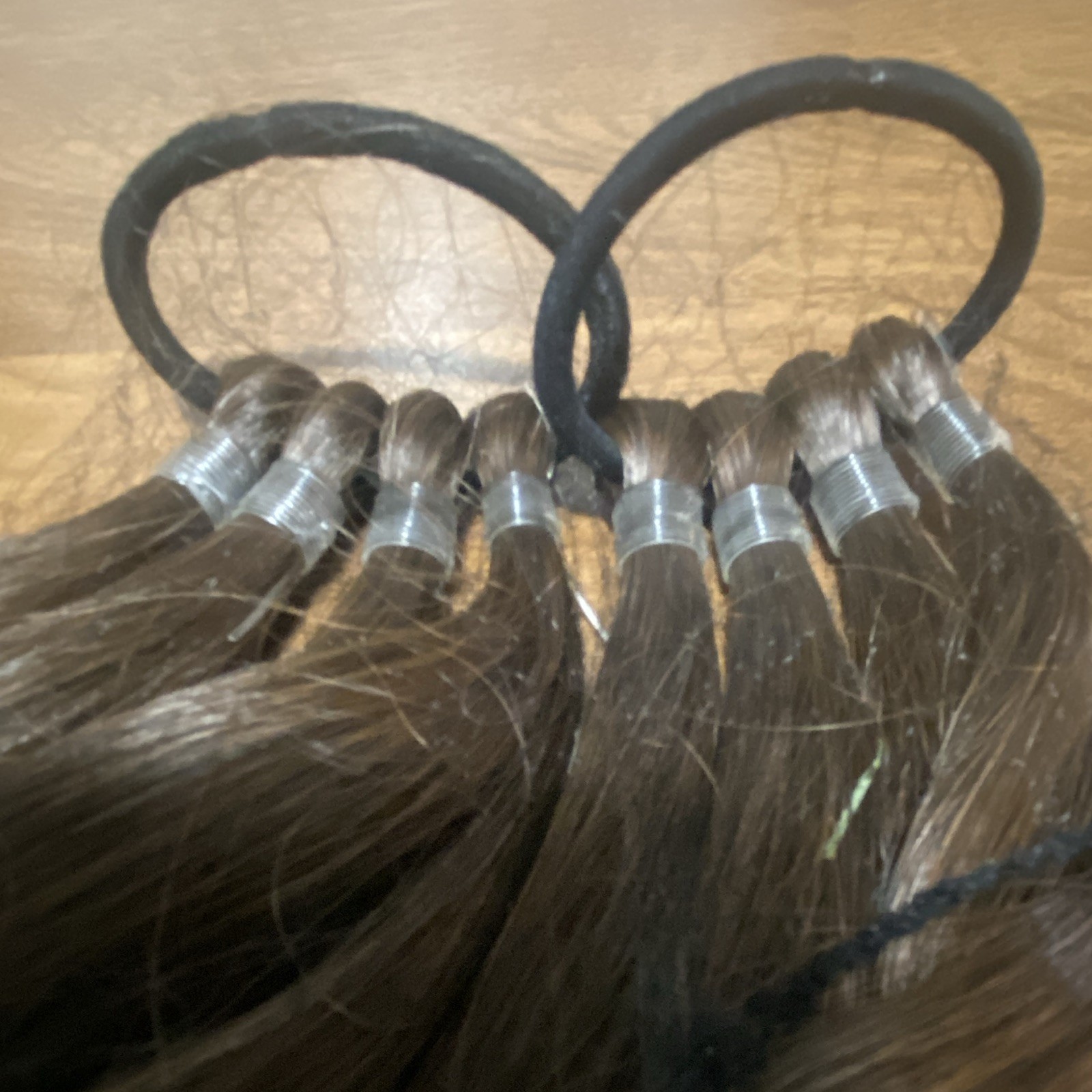 Human Hair I-Tip Extensions Medium Brown Straight 4 lengths and 8 bundles