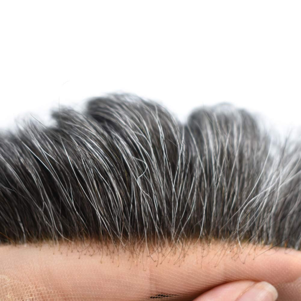 Toupee,Hair replacement,Hairpieces for men,Lace Front Fine Mono Poly Mens Wig US