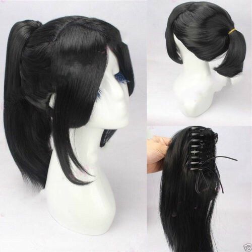 Black Hair W/ High Ponytail party Wig