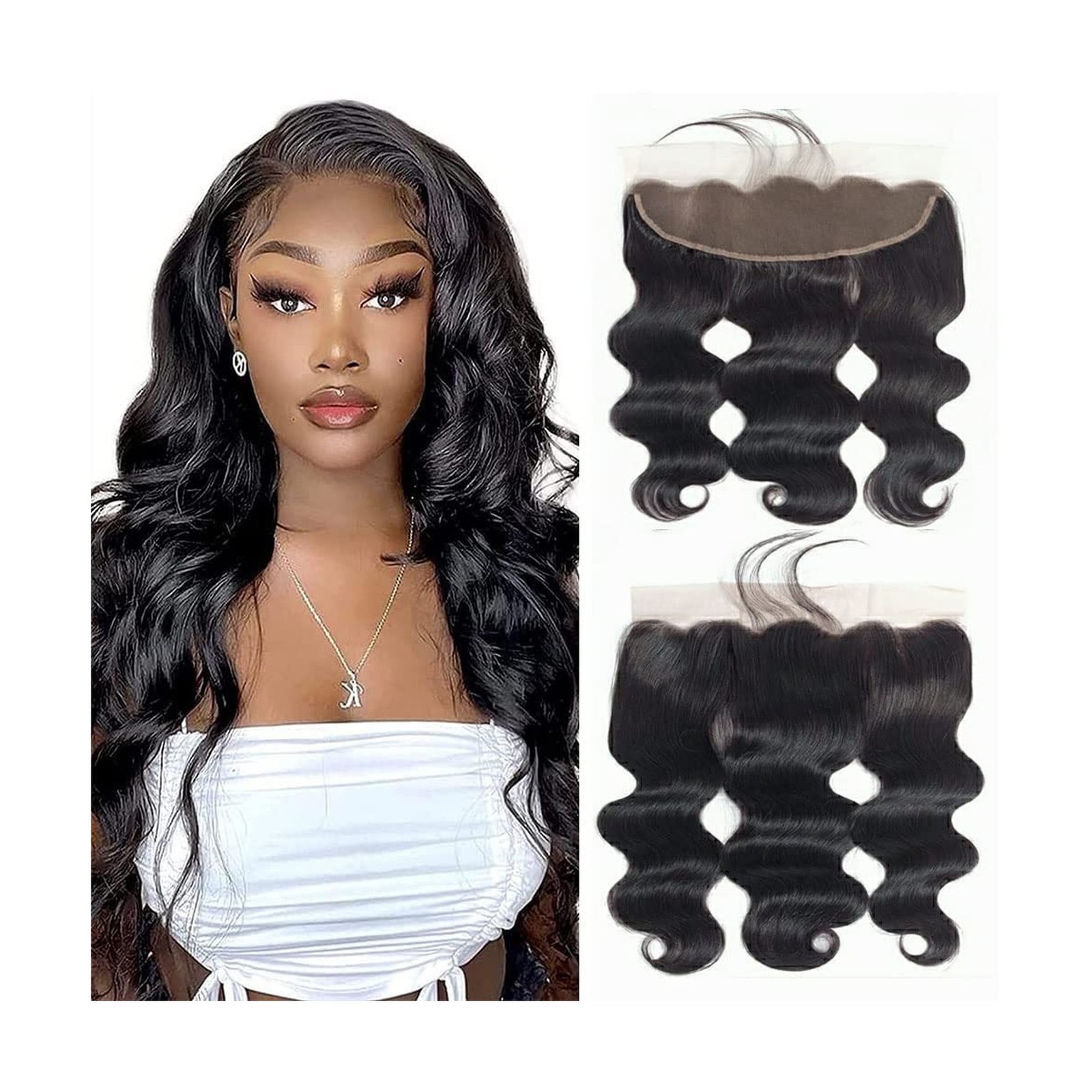 14 Inch 13×4 HD Lace Frontal Closure 100% Brazilian Virgin Human Ha… Fast Ship