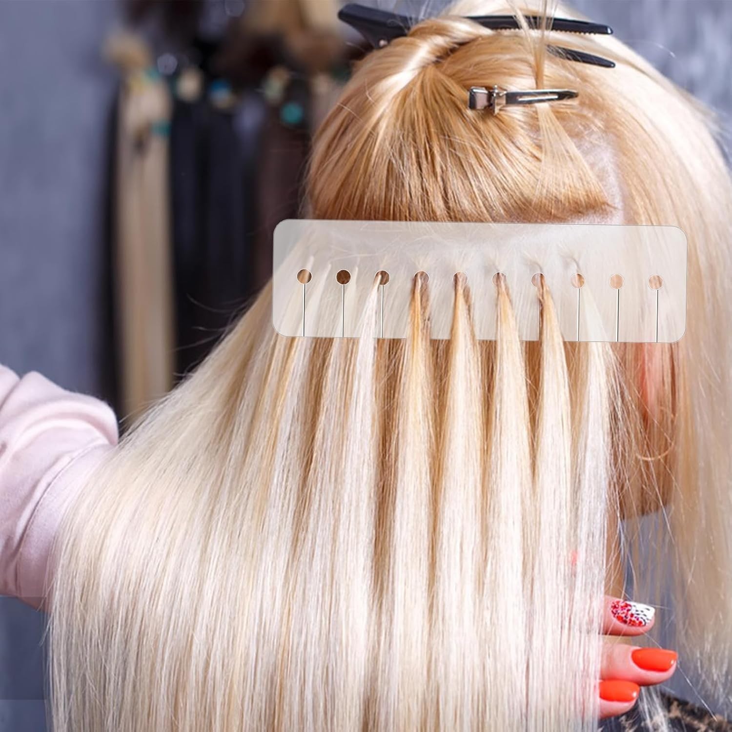 Heat Shield Guards For Hair Extension Multi Hole Shield Spacers Fusion Glue