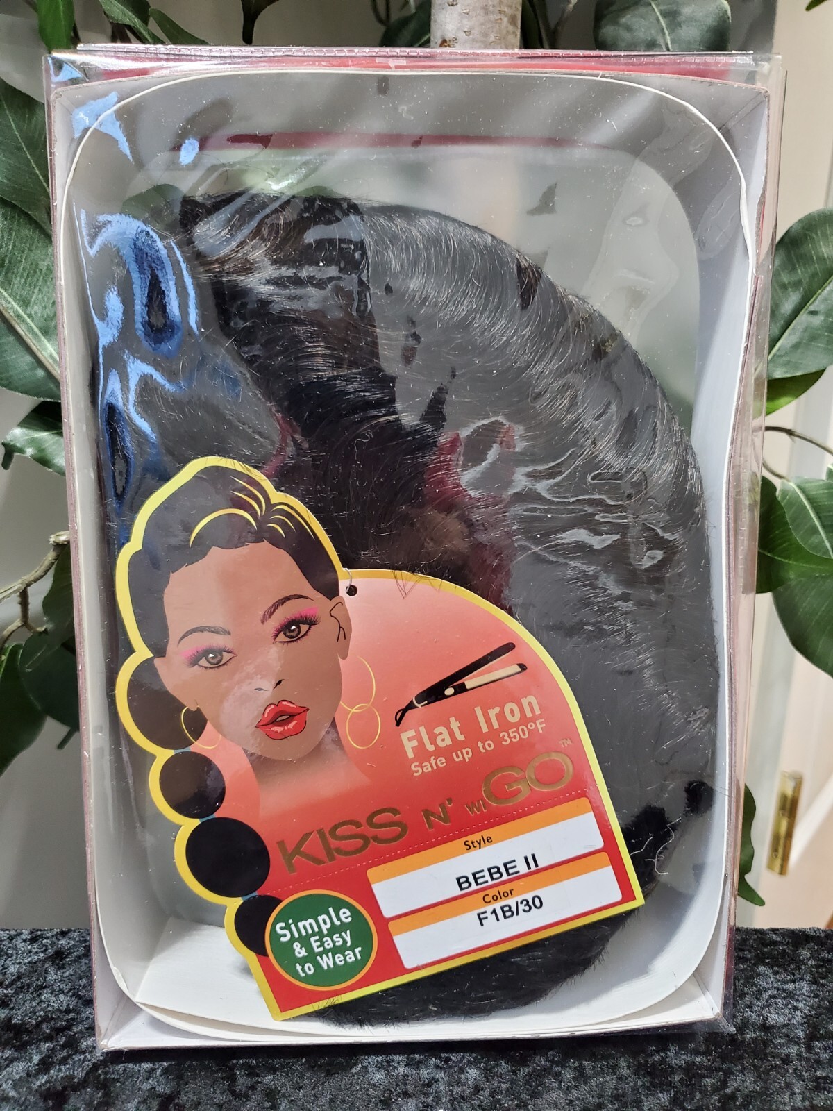 A Belle Kiss N Go Women’s Black Easy to Wear BEBE II Wig F1B/30