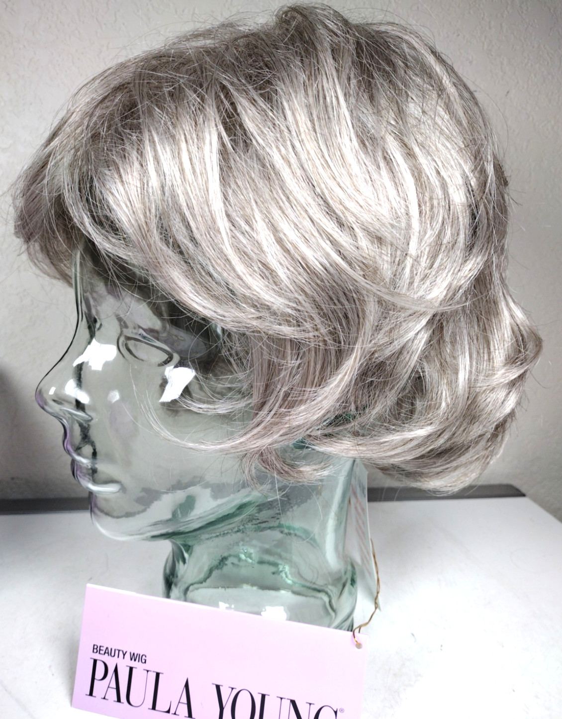 Paula Young Wig Silver “Beth” Easy-Care Synthetic Materials Made in Japan w Tags