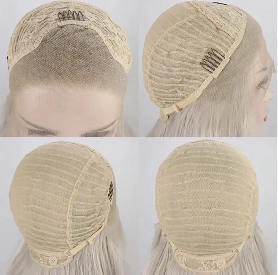 Long Wavy Synthetic Lace Front Wig – Middle Part Hair for Women, Daily & Party U