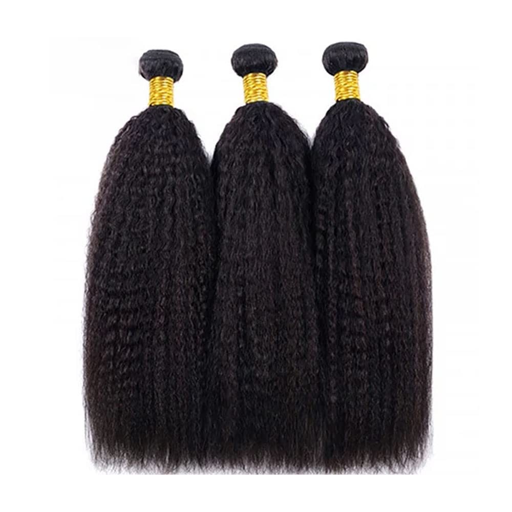 Human Hair Bundles Yaki Straight Bundles 14 16 18 Inch Unprocessed Brazilian …