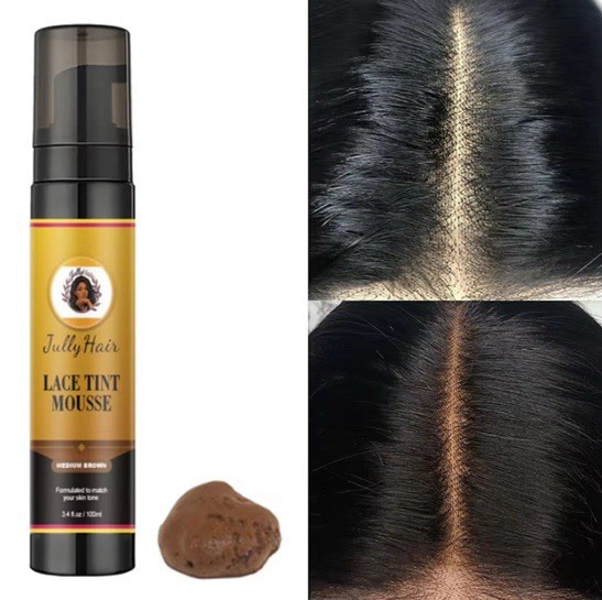 Jully Hair Lace Tint Mousse Light Brown/Medium Brown/Dark Brown 3.4 fl oz/100