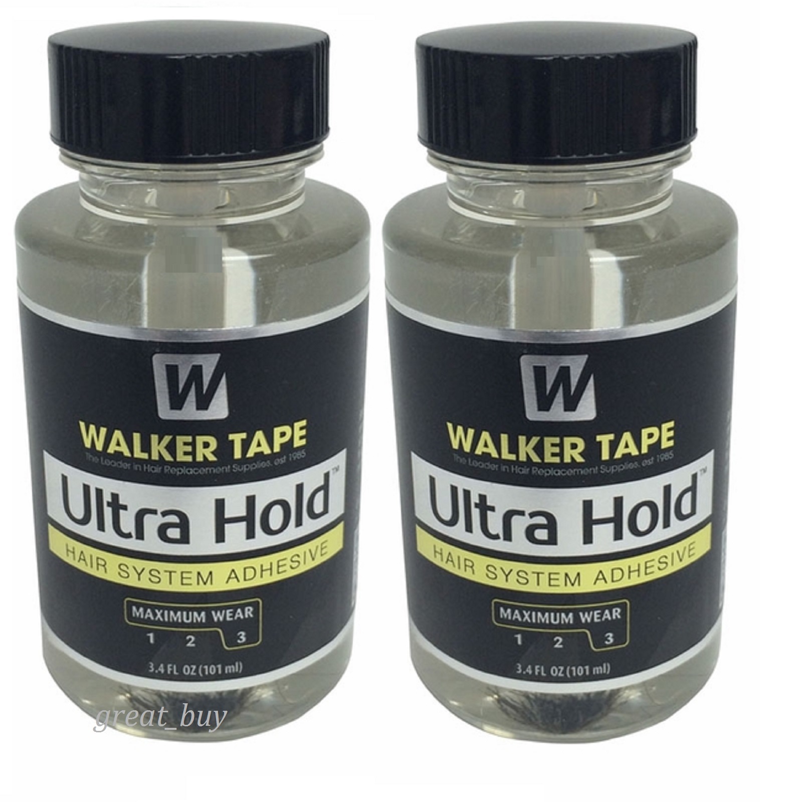 Walker Ultra Hold 3.4 fl.oz Glue Two Bottles ~Fabrics,Craft ,Lace Wigs & Toupee.