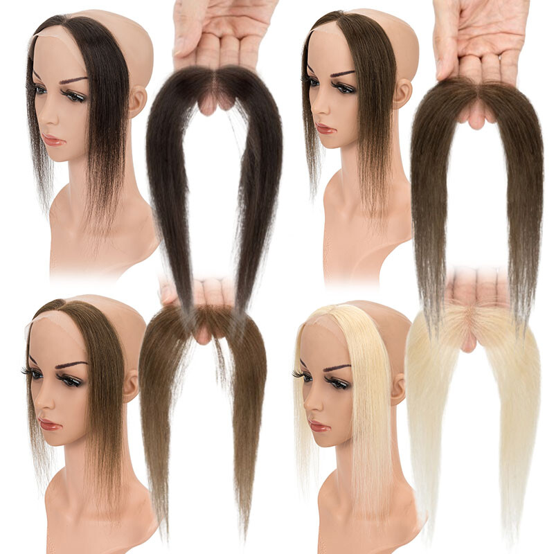 Front Hairline Full Lace Cover-up Hairpiece Remy Human Hair Patch Topper Toupee