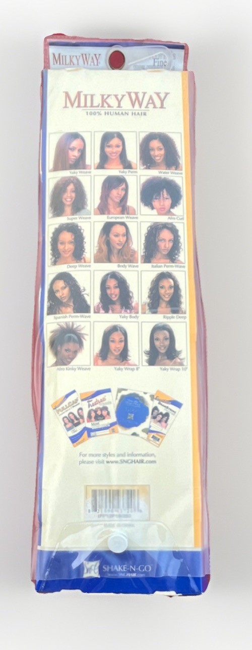 milky way italian perm wave 100% human hair weave, 12 in, color p1b/350