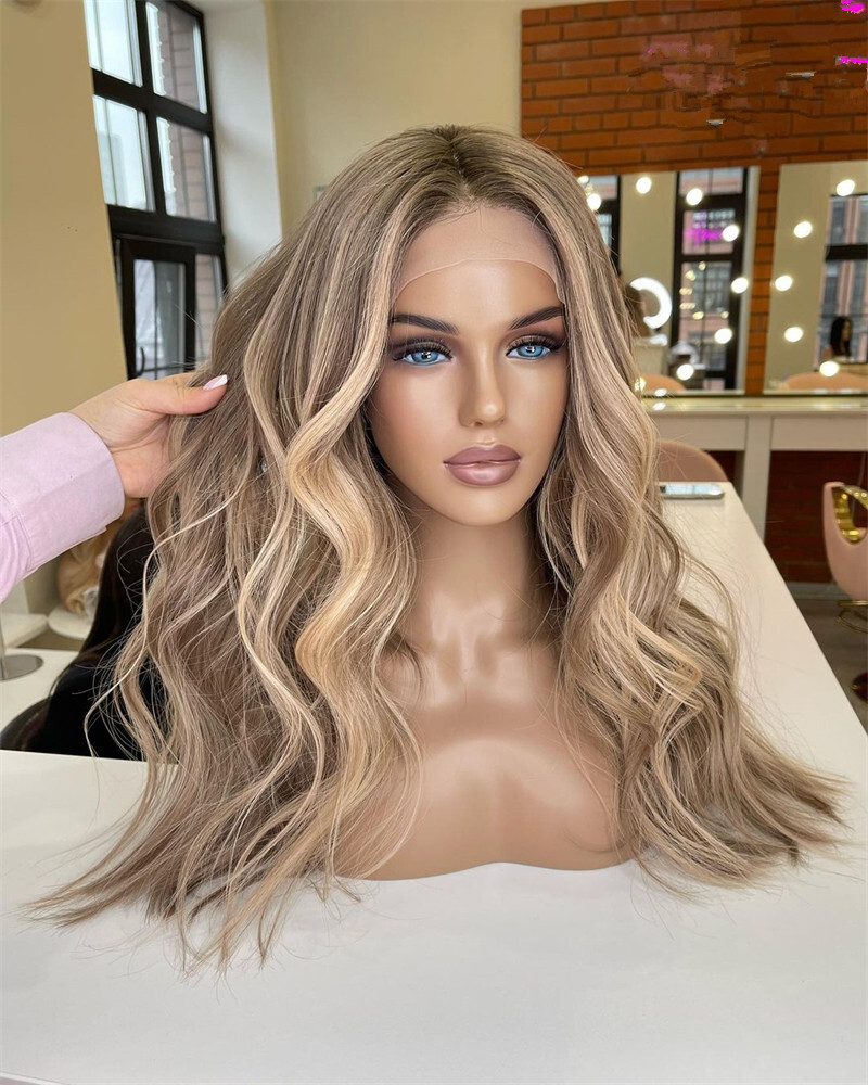 Caramel Blonde Balayage Lace Frontal Wigs 13×4 Remy Human Hair Wig Body Wave