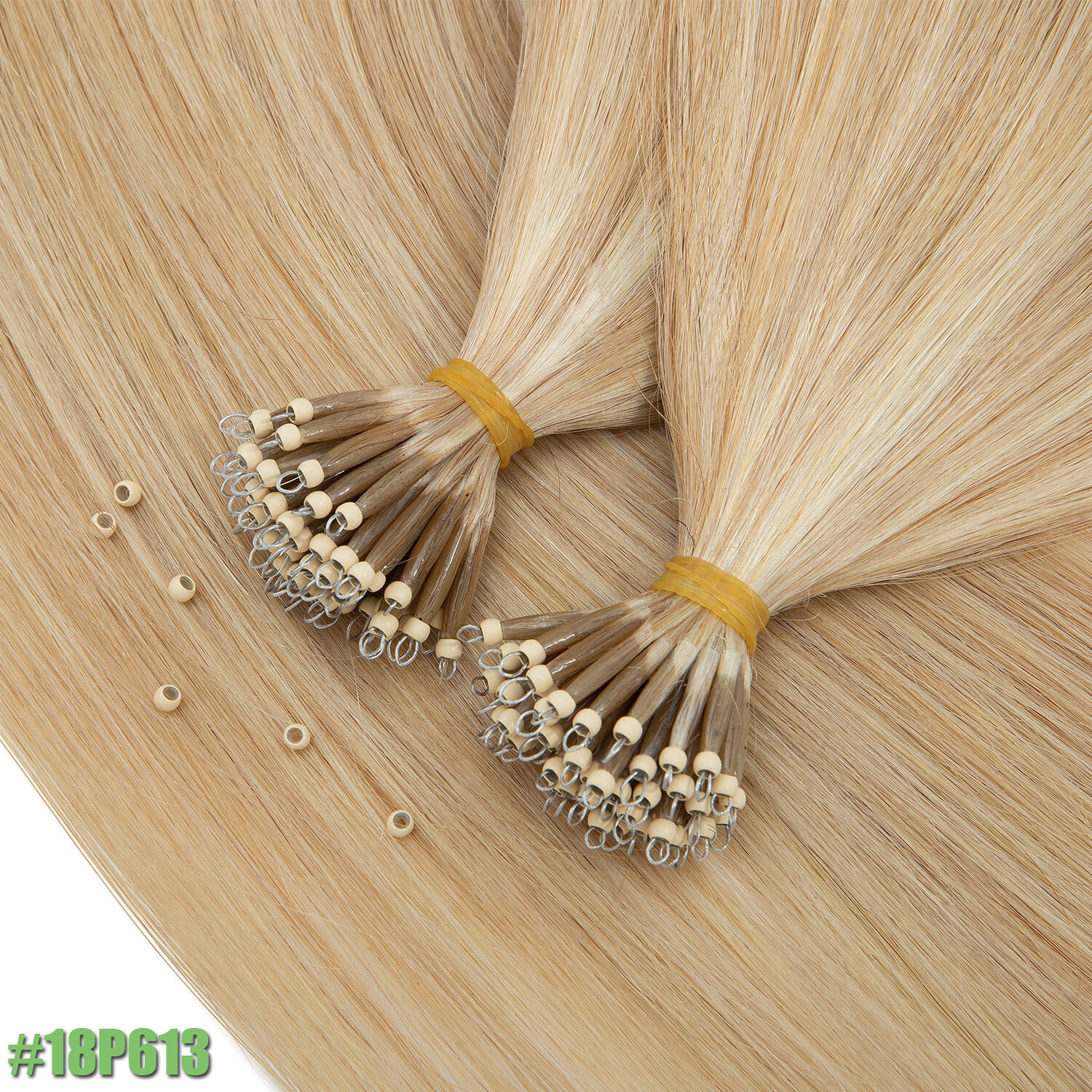 Russian Remy Nano Ring Tips Human Hair Extensions Thick 200S Full Head Highlight