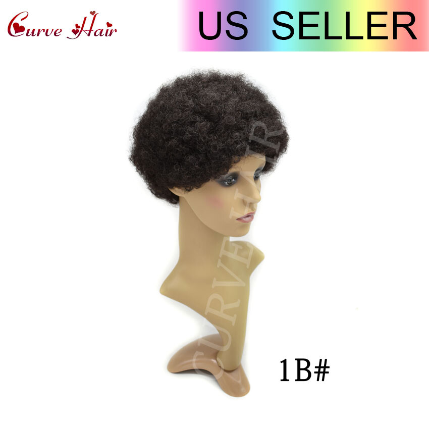 Short Afro Wig Human Hair Afro Kinky Curly Wig for Black Women Natural Brazilian