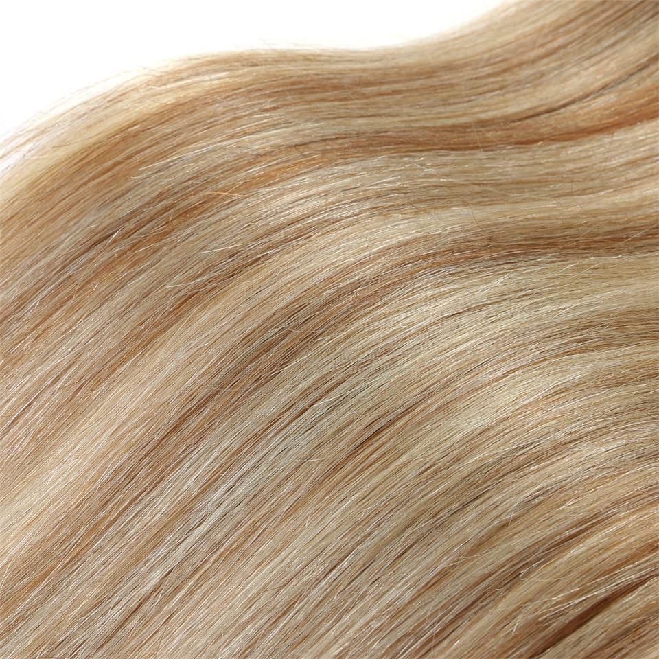 Honey Blonde Bundles Human Hair Straight Bundles 12 14 16 Inch P27/613 Highli…
