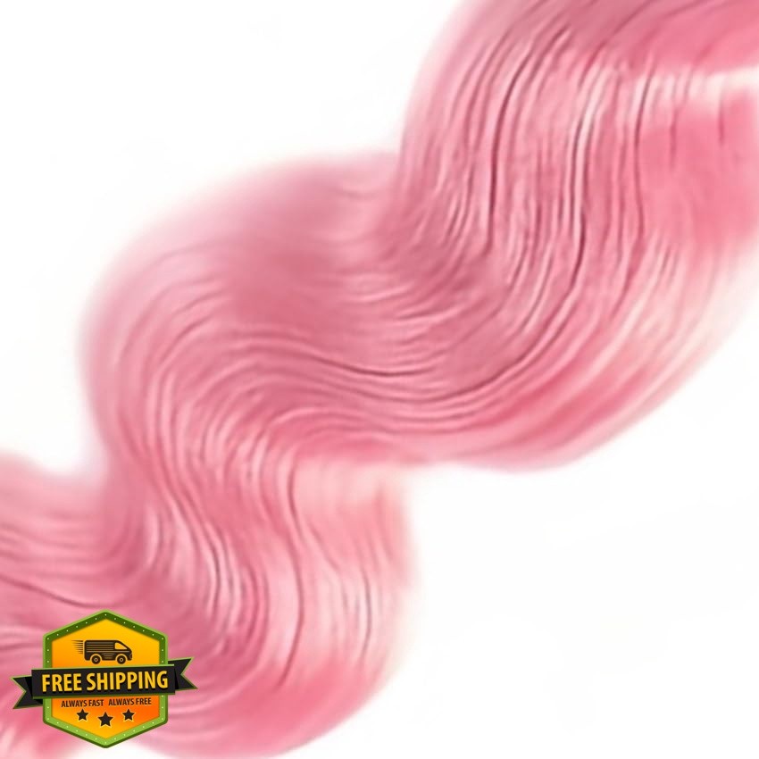 FuivJuix 18 Inch #PINK Pure Pink Body Wave Bundles