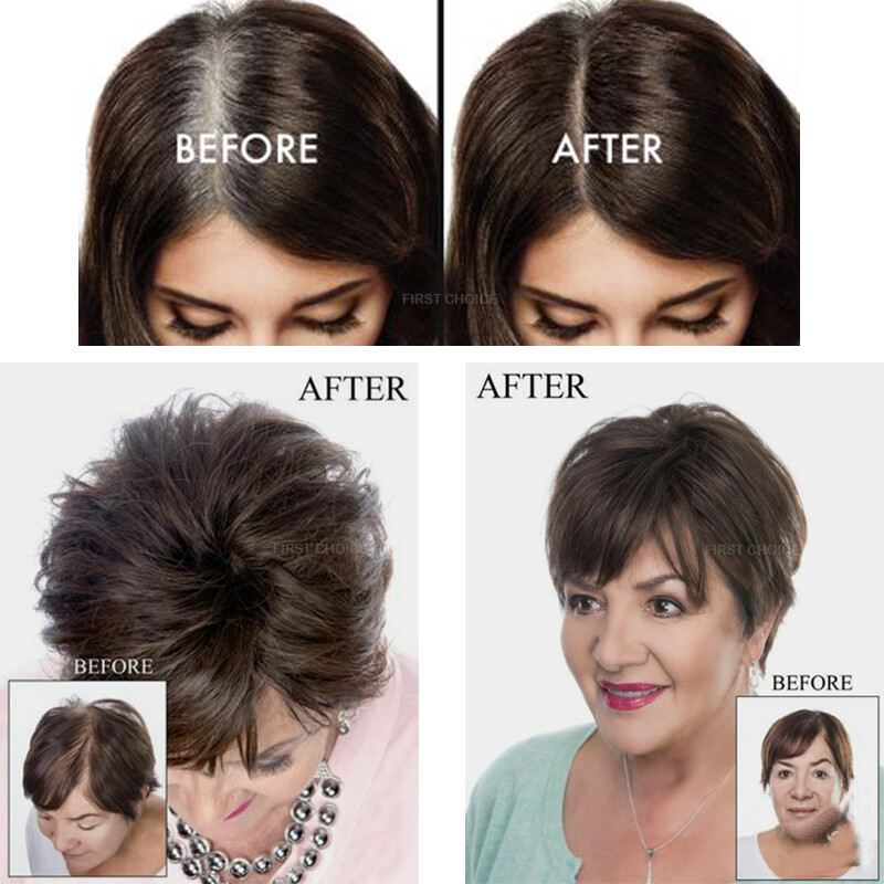 Top Silk Base 100% Remy Human Hair Topper Toupee Top Hairpiece Clip In Bangs Wig
