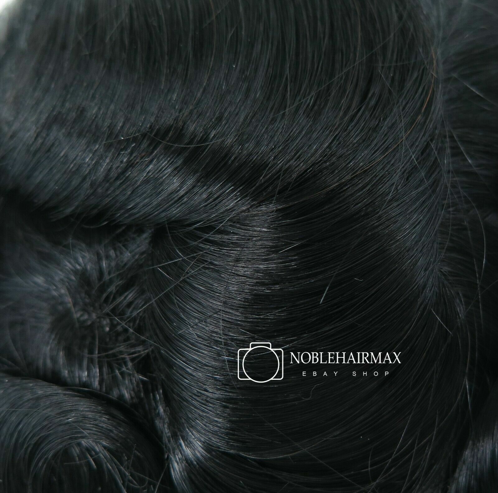 Full Poly Thin Skin Mens Toupee PU Human Hair System Replacement Wig for Men