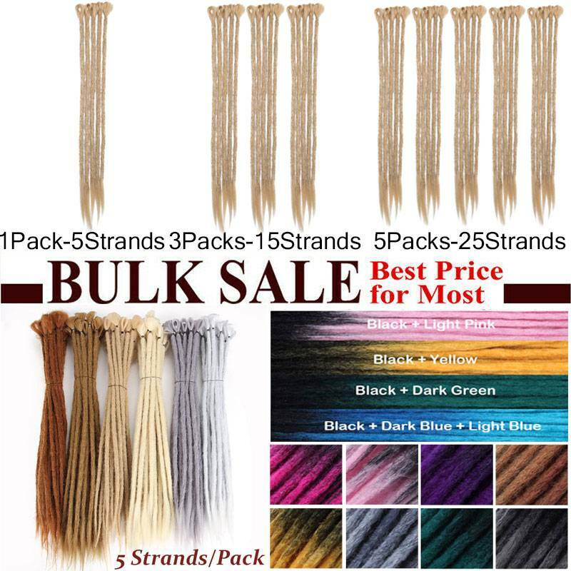 Afro Reggae Faux Locs Crochet Braid Hair Extensions Long Dread Lock Dreadlocks