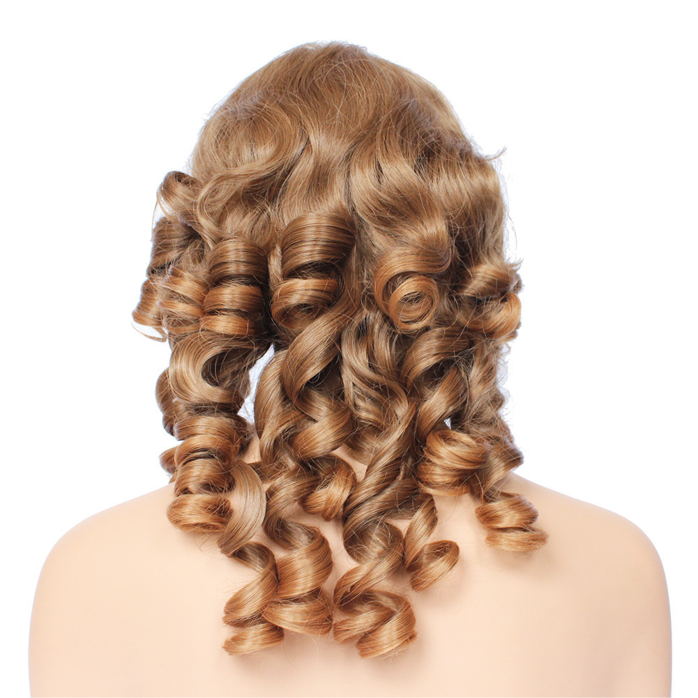 Classic Cap women Synthetic wavy Medium Butter Scotch full wig HengFeng MHL06