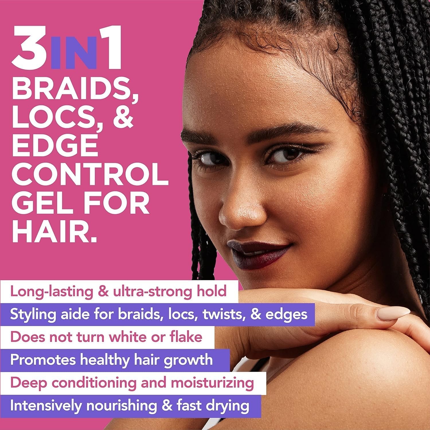 3-in-1 Ultra Hold Braiding Gel for Locs, Twists, & Edges – Hydrating Coconut 17