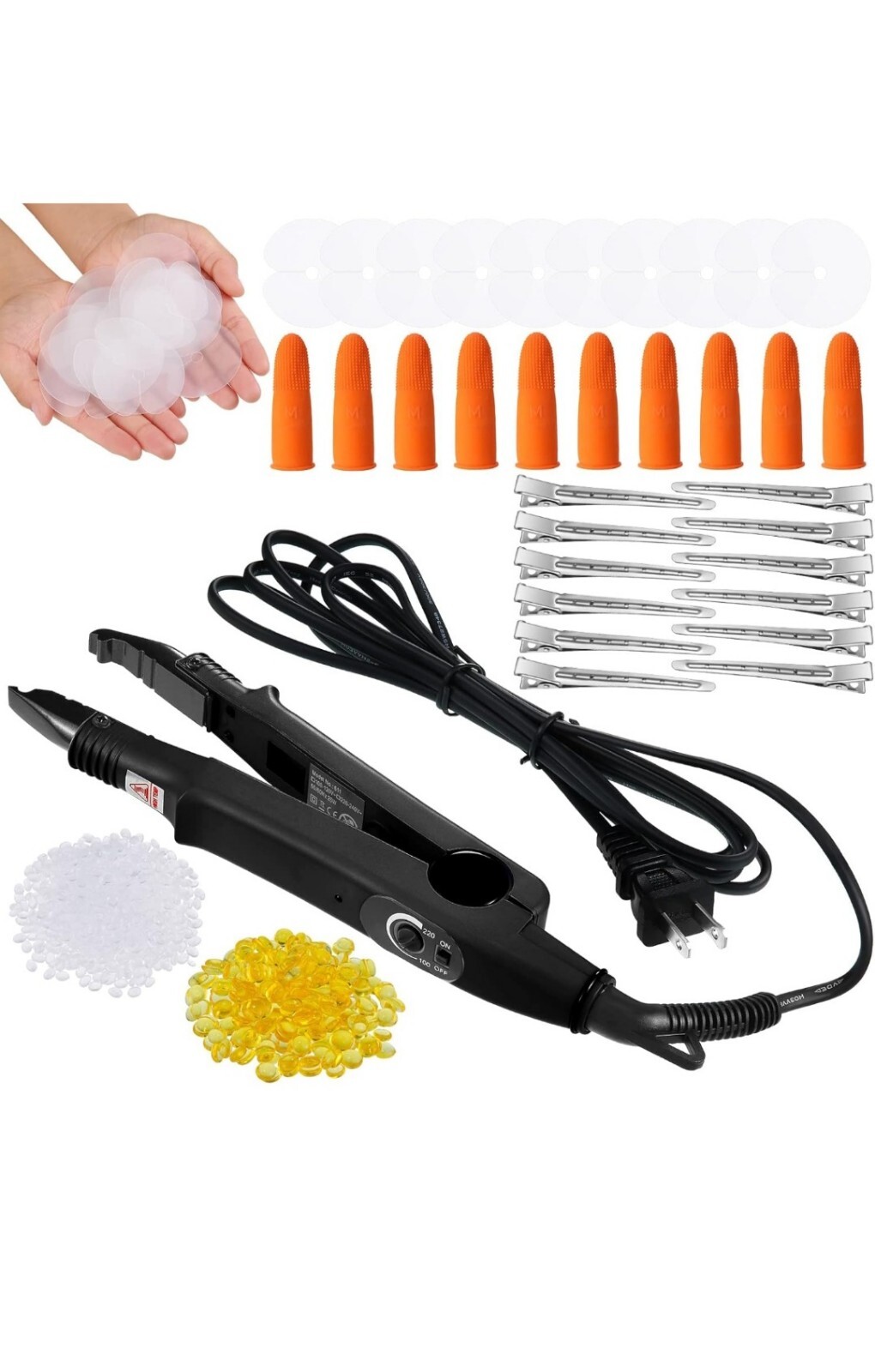 Hair Extensions Tool Set Fusion Heat Iron Connector Wand Hair Extensions Heat To