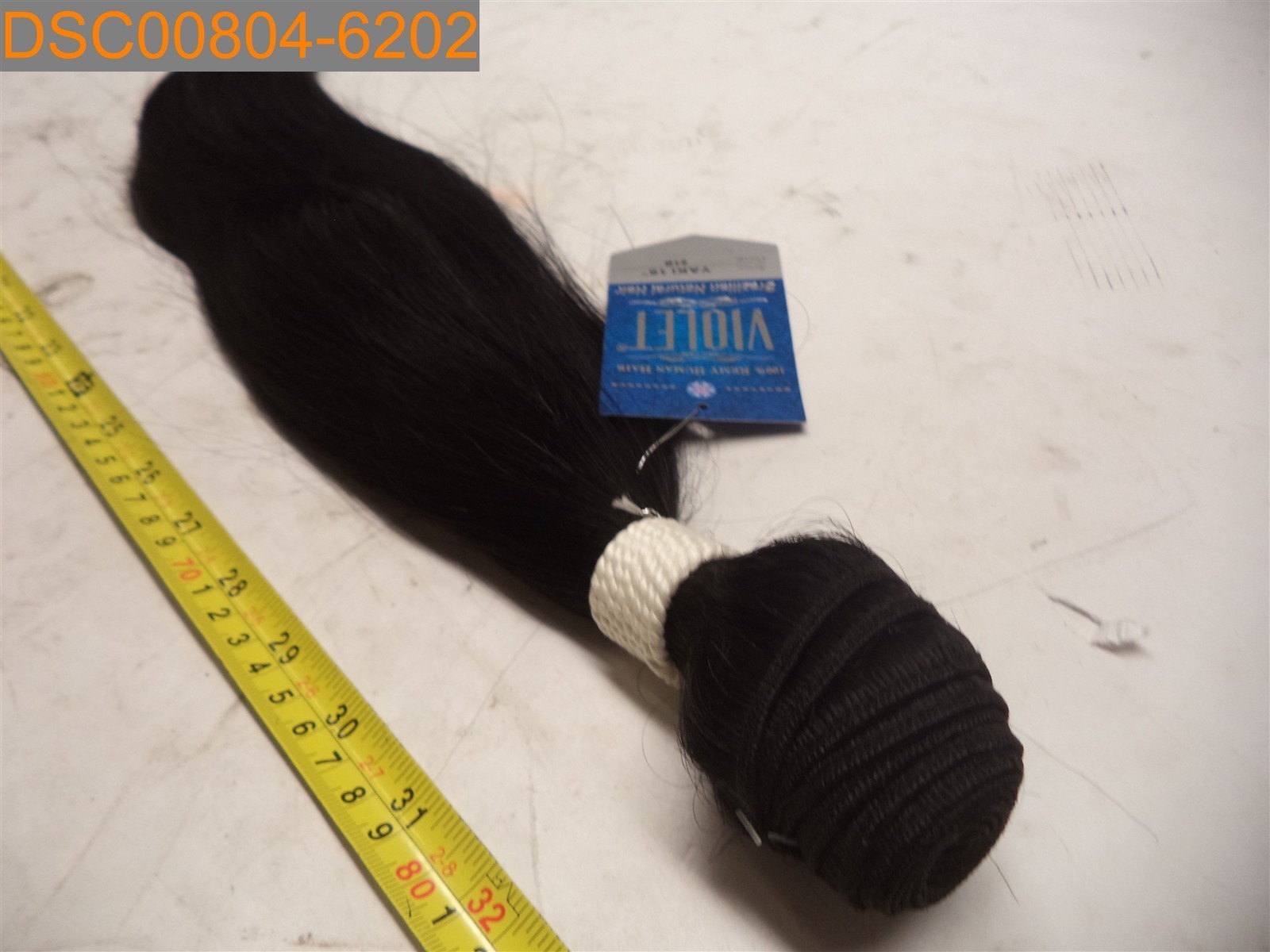 Violet YAKI16″ Hair Extensions #1B, 100% Remy Brazilian Natural Hair