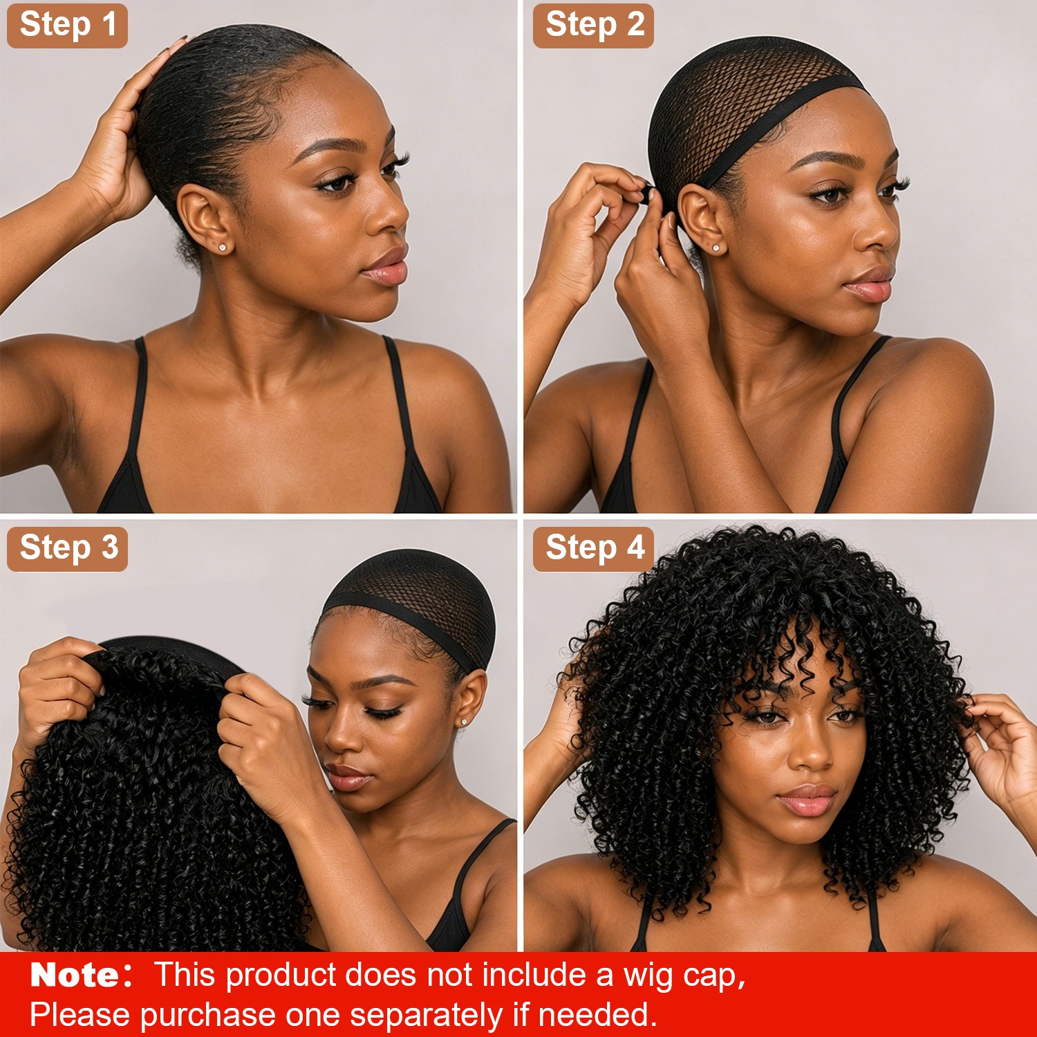 Womens Brazilian Human Wigs Short Curly Wavy Hair Synthetic Natural Daily Wig