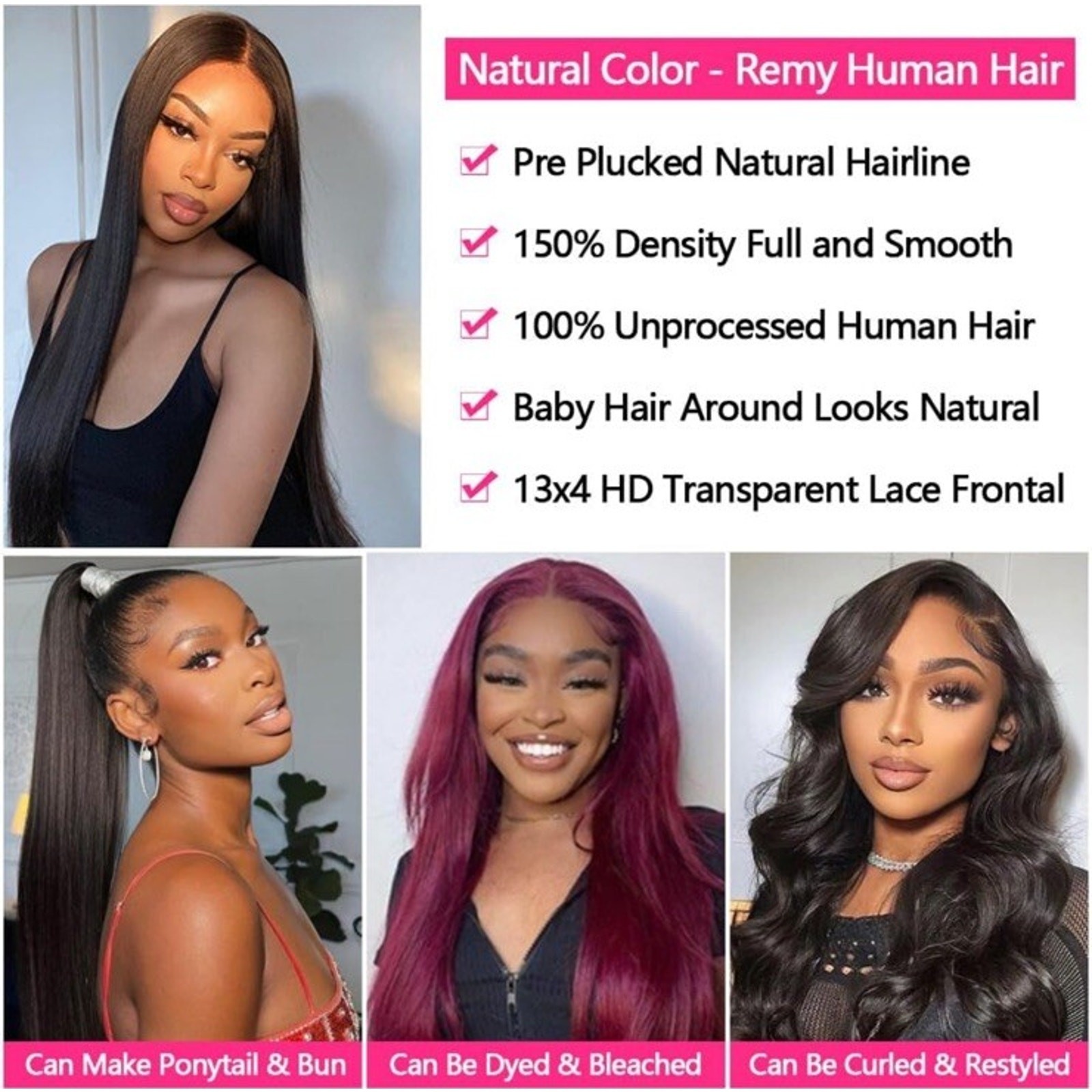 10A Human Hair 16 18 20 22 In Brazilian Virgin Human Hair Bundle With Frontal