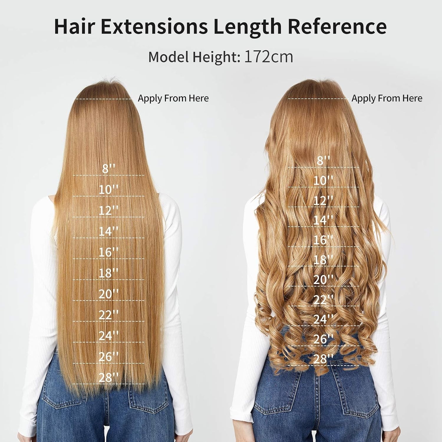 18″ 1-Pack 3/4 Full Head Curly Wavy Clips in on Synthetic Hair Extensions HE0…