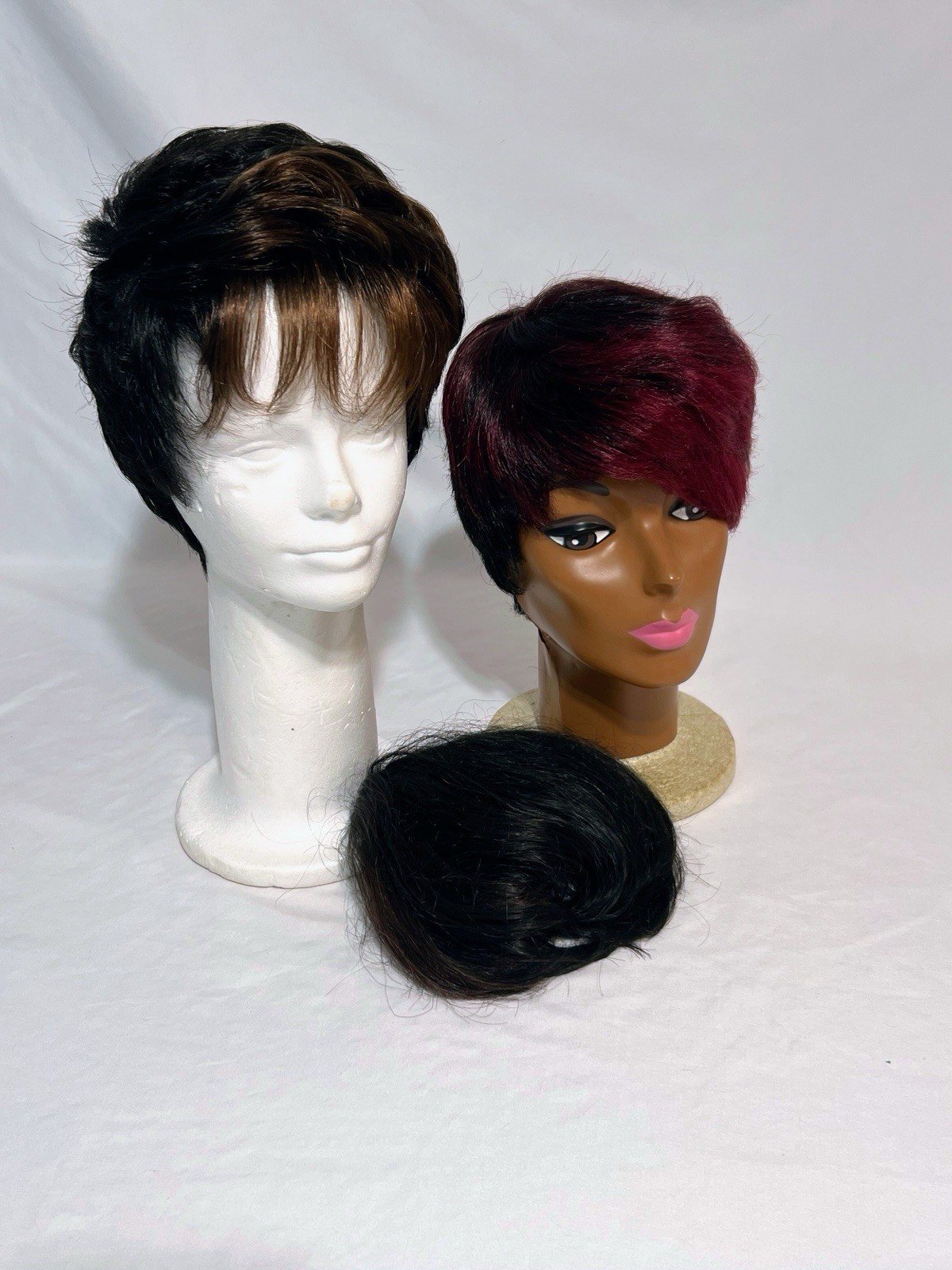 Synthetic Wig Lot (3) Short Hair Wigs Fashion Wigs Dark Brown Black