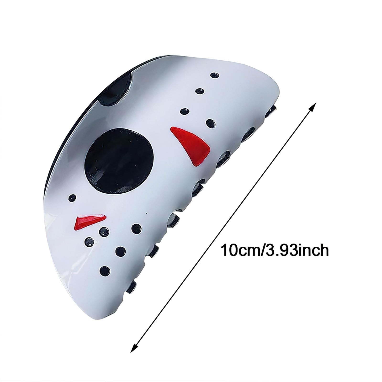 AUOCATTAIL Ghost Face Halloween Hair Claw Clips Skull Spooky 4.33, Red