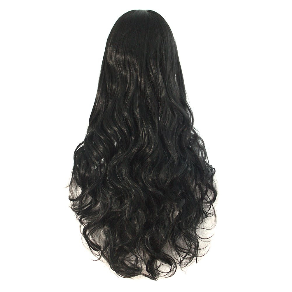 32″ 80 Cm Long Hair Spiral Curly Cosplay Costume Wig (Black)