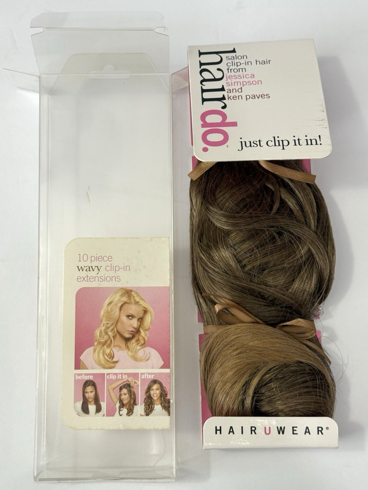 NEW Hairdo 15″ to 18″ 10 Piece Clip-in Wavy Extensions from Jessica Simpson